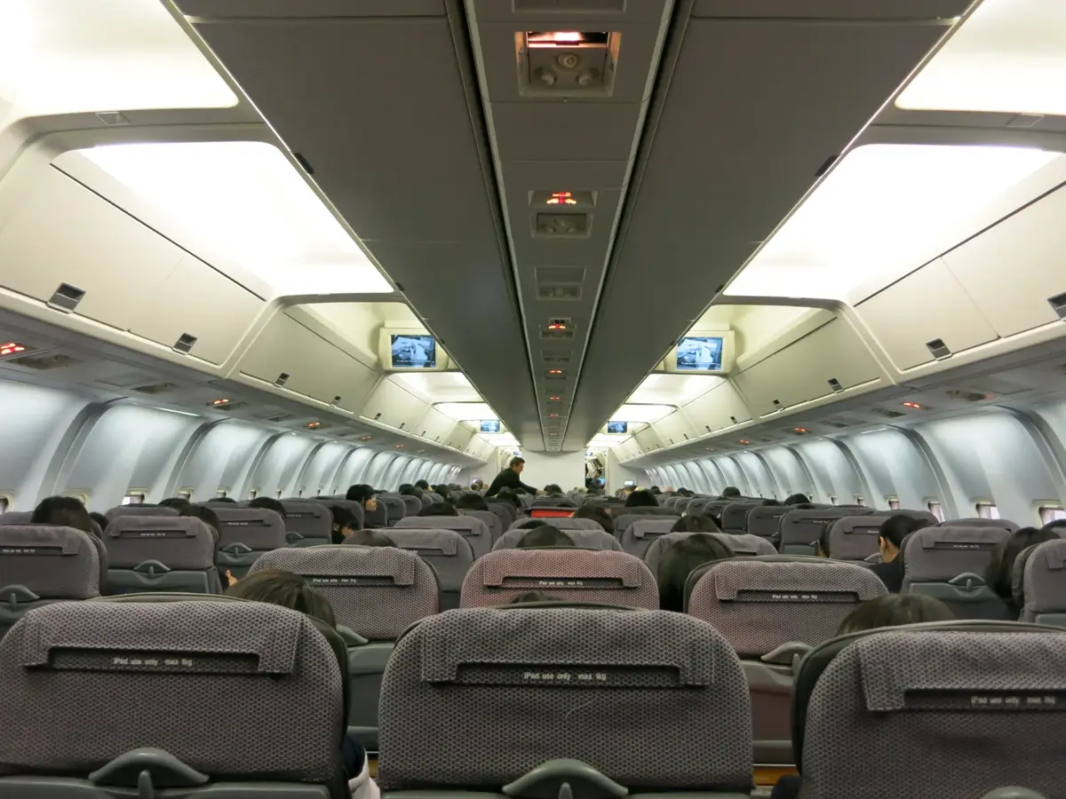 Kabinen i ett passagerarflygplan