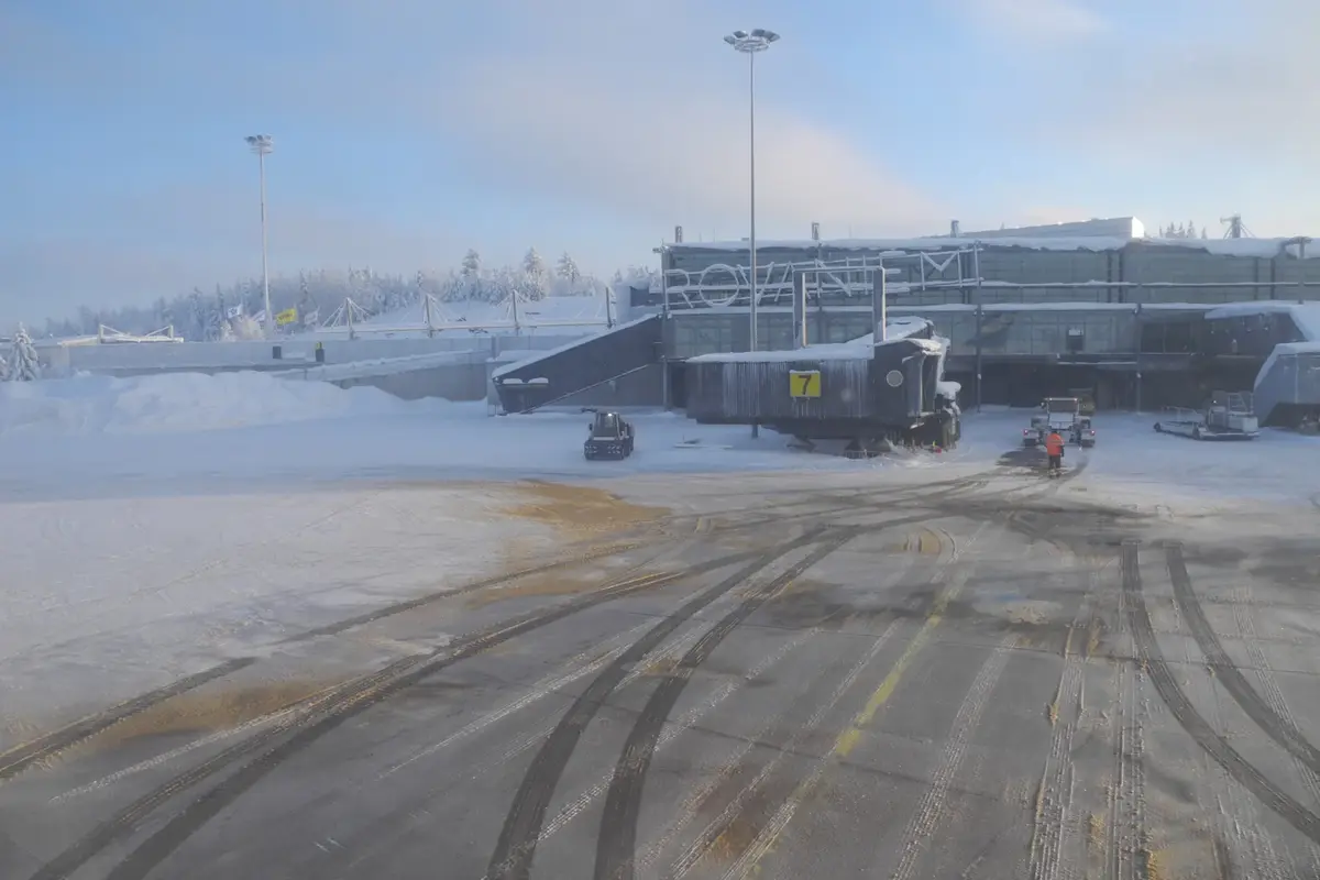Terminalen på Rovaniemi flygplats i Finland