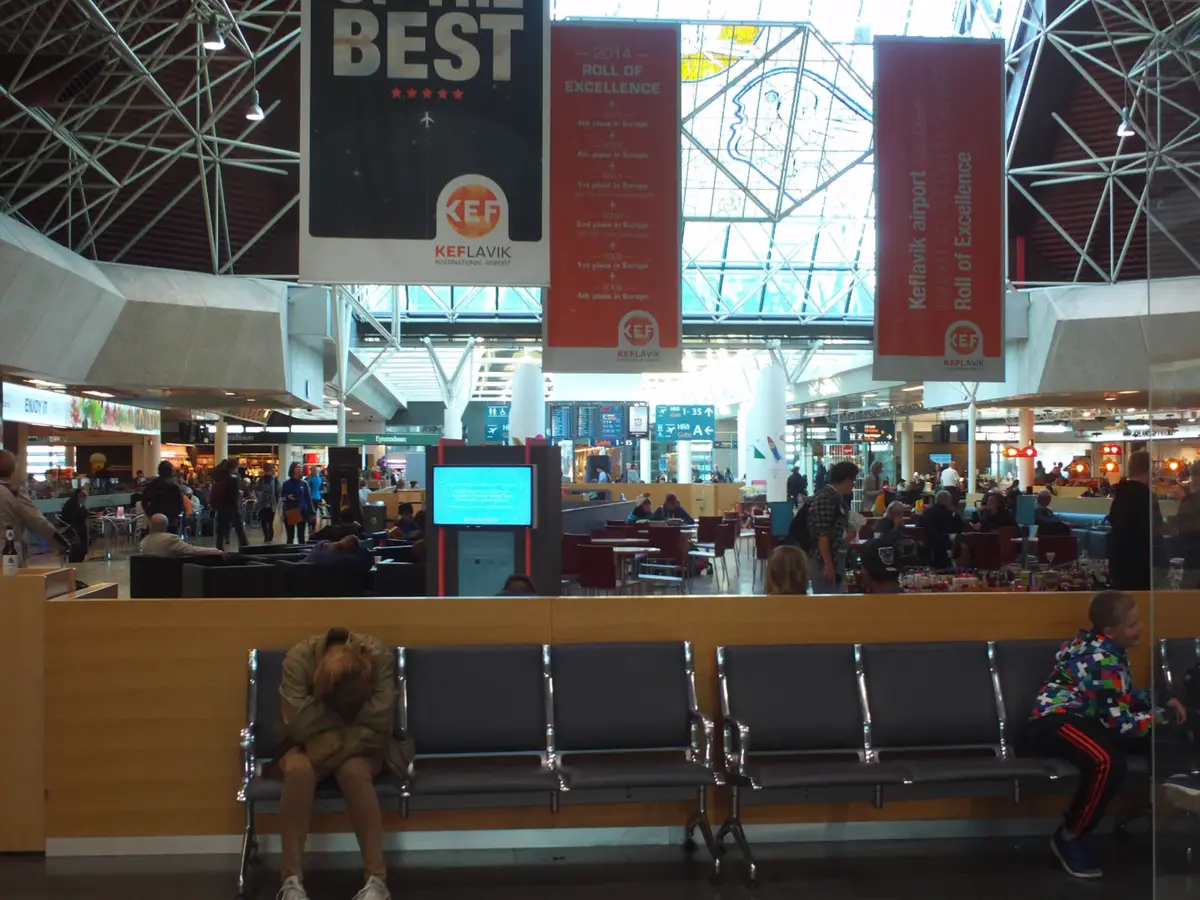 Terminalinteriör på Keflavík International Airport