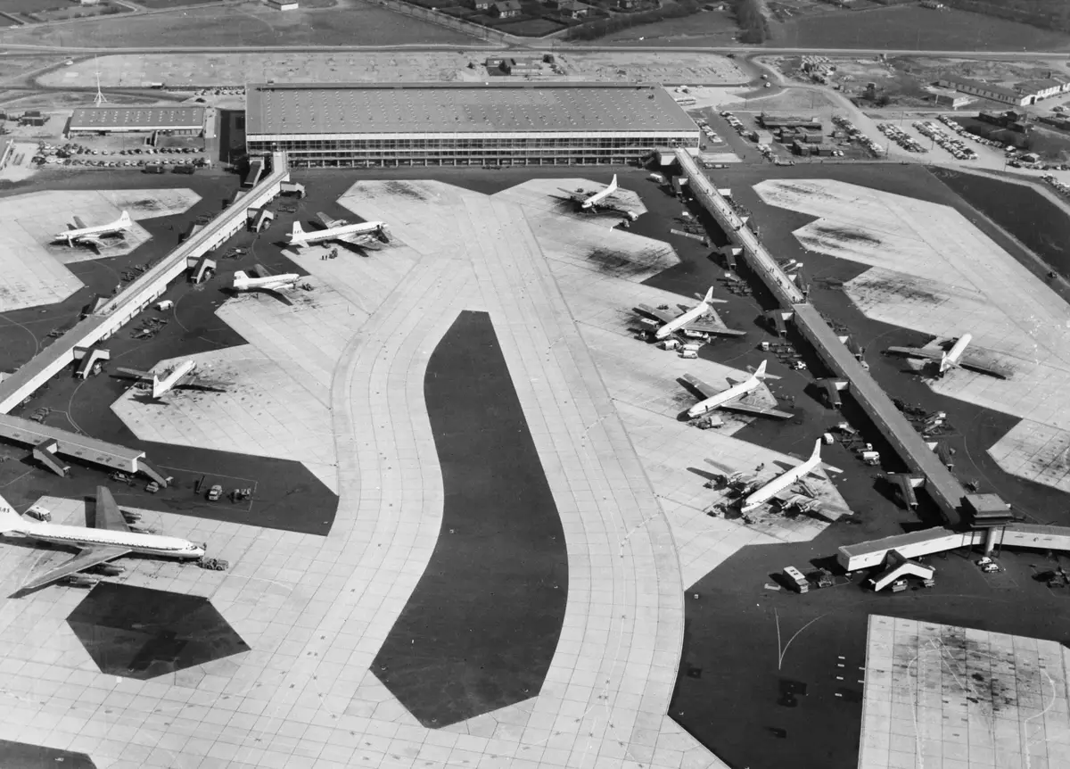 Köpenhamns flygplats Kastrup inför en internationell resa