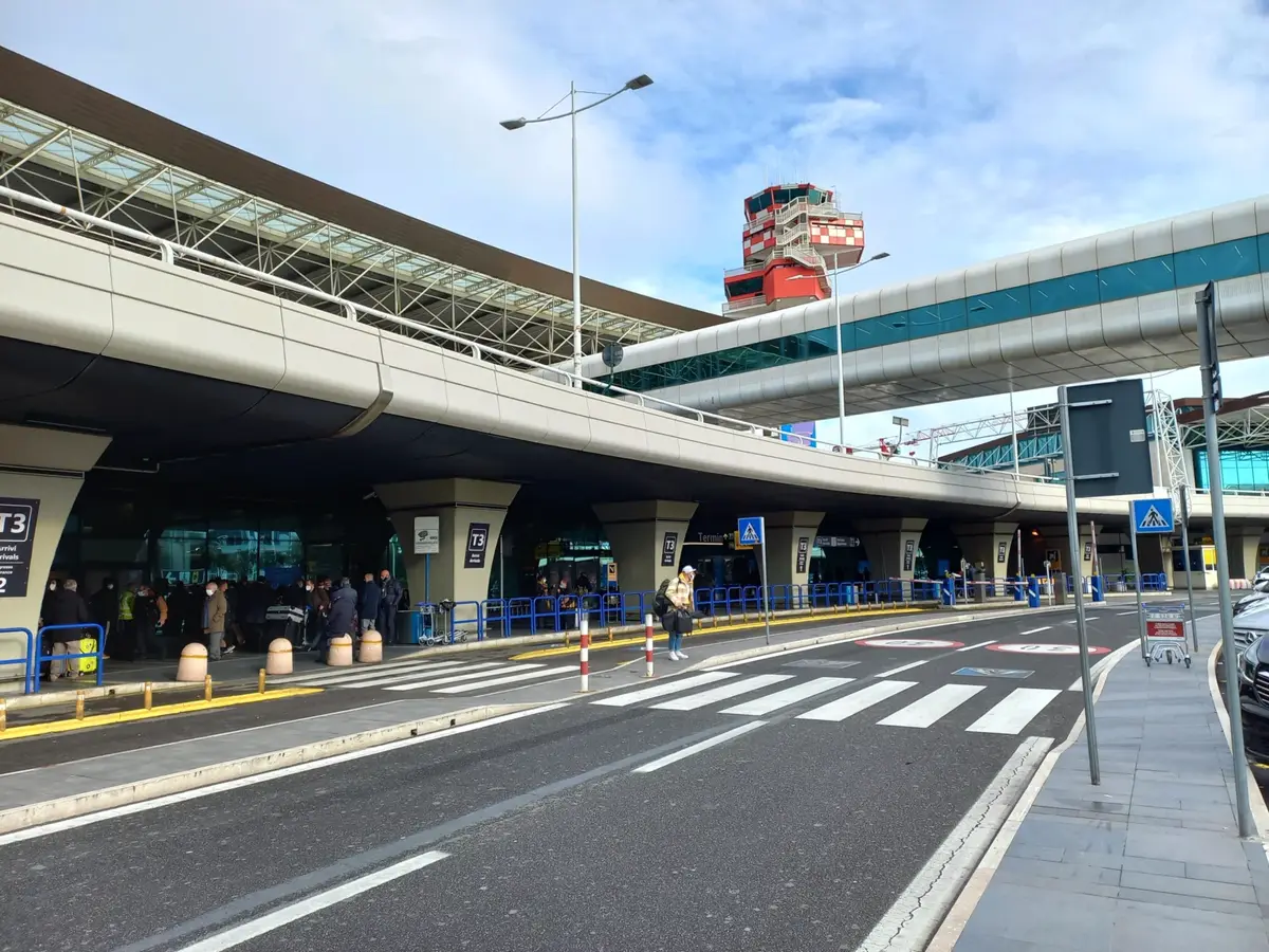 Terminalområdet på Rom Fiumicino flygplats