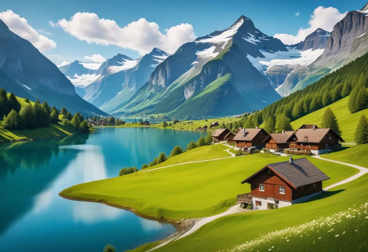 Från Sverige till Schweiz illustration
