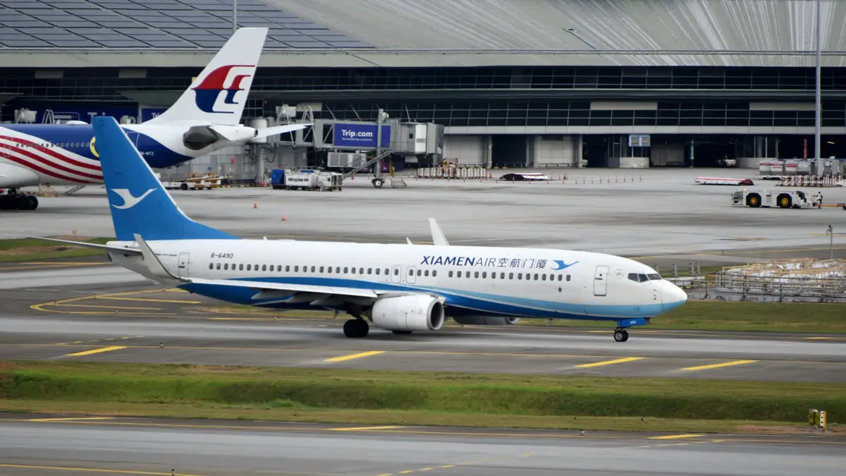 Xiamen Airlines Boeing 737 på Kuala Lumpur International Airport